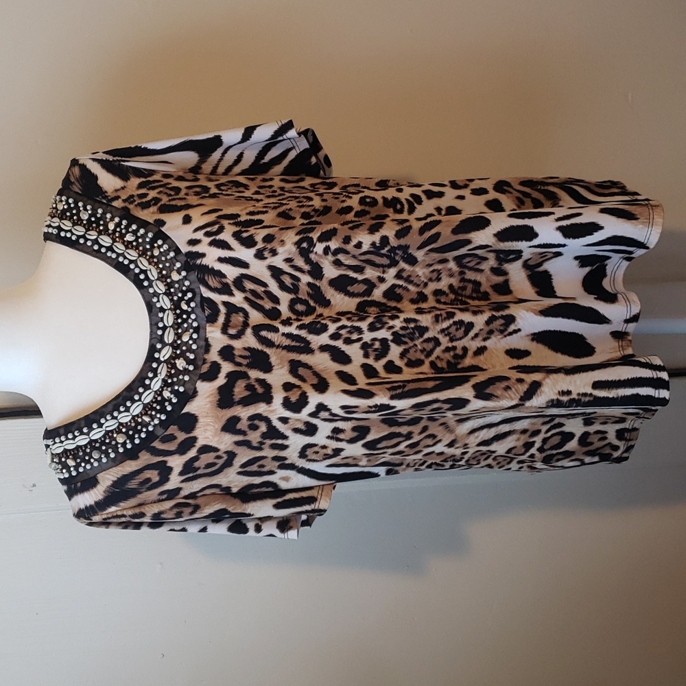 Susan Graver Short Sleeve Blouse